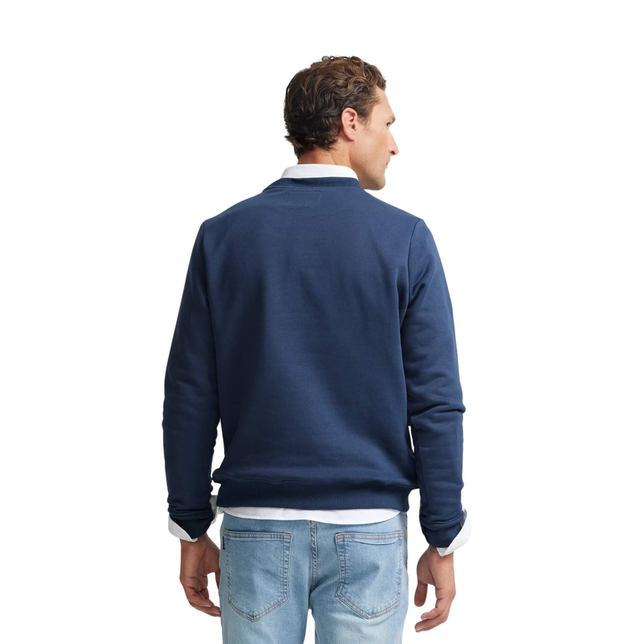 130110 Sudaderas Silbon Hombre Minilogo Marina