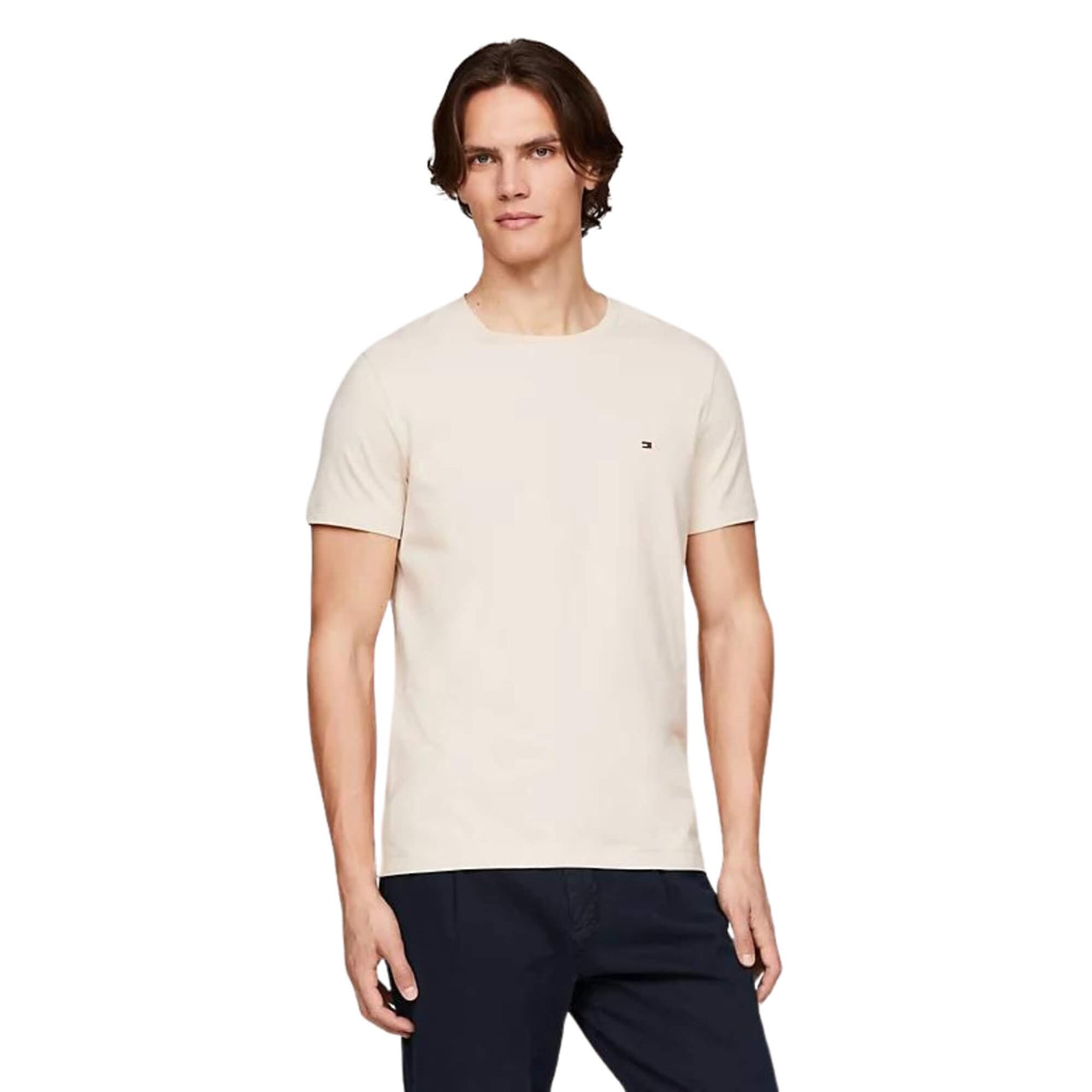 Mw0Mw10800Aci Camisetas Tommy Hilfiger Hombre Stretch Slim Fit Tee