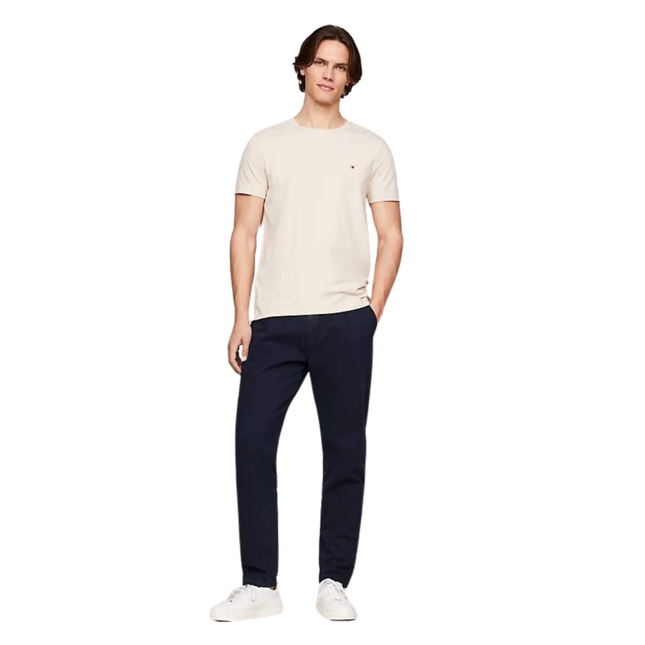 Mw0Mw10800Aci Camisetas Tommy Hilfiger Hombre Stretch Slim Fit Tee