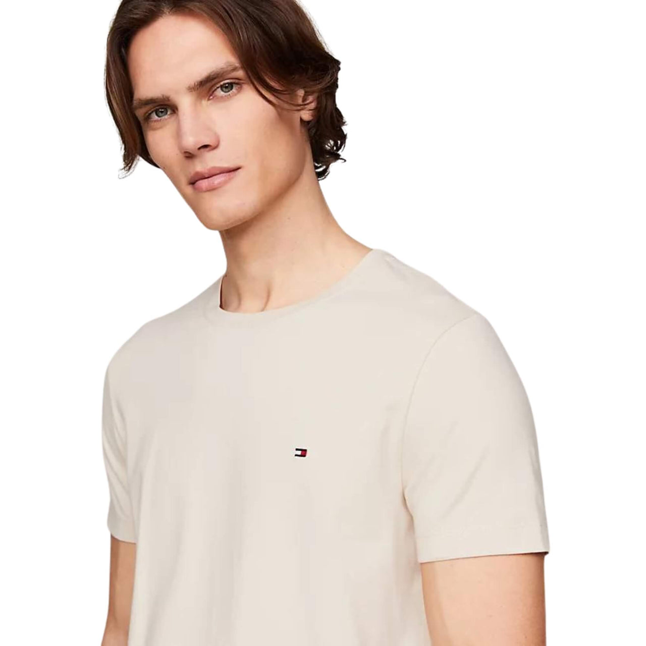 Mw0Mw10800Aci Camisetas Tommy Hilfiger Hombre Stretch Slim Fit Tee