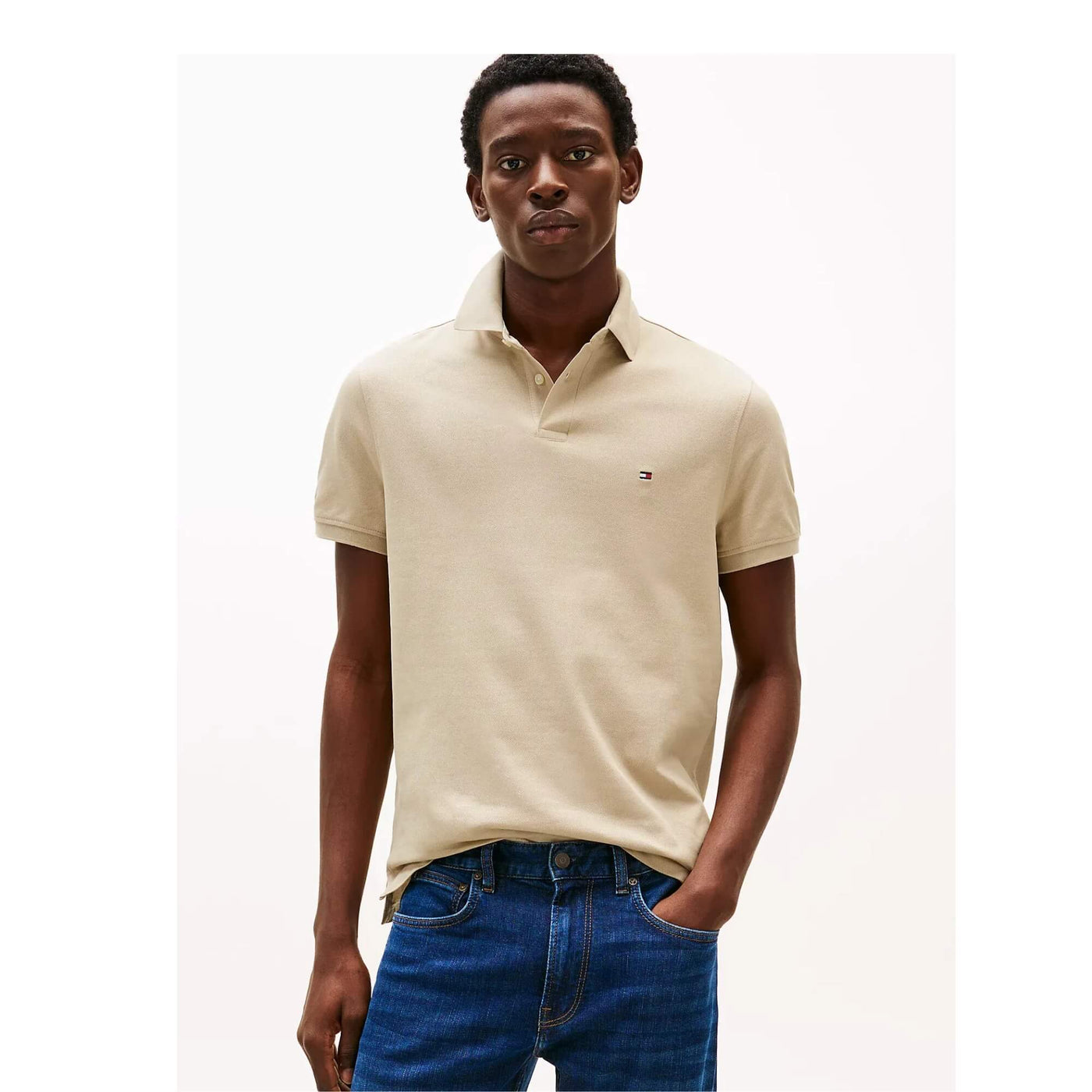 Polo Tommy Hilfiger Hombre 1985 Regular Piqué Amarillo · imagen 1