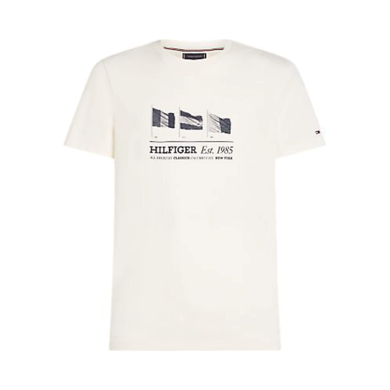 Mw0Mw37439Z00 Camisetas Tommy Hilfiger Hombre Hilfiger Flags Tee