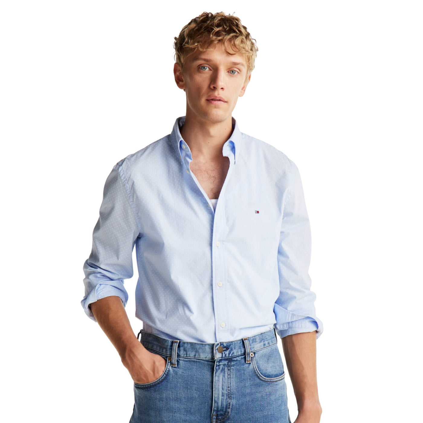 Tommy Hilfiger Camisa Flex Poplin Polka Dot Rf Shirt · imagen 1