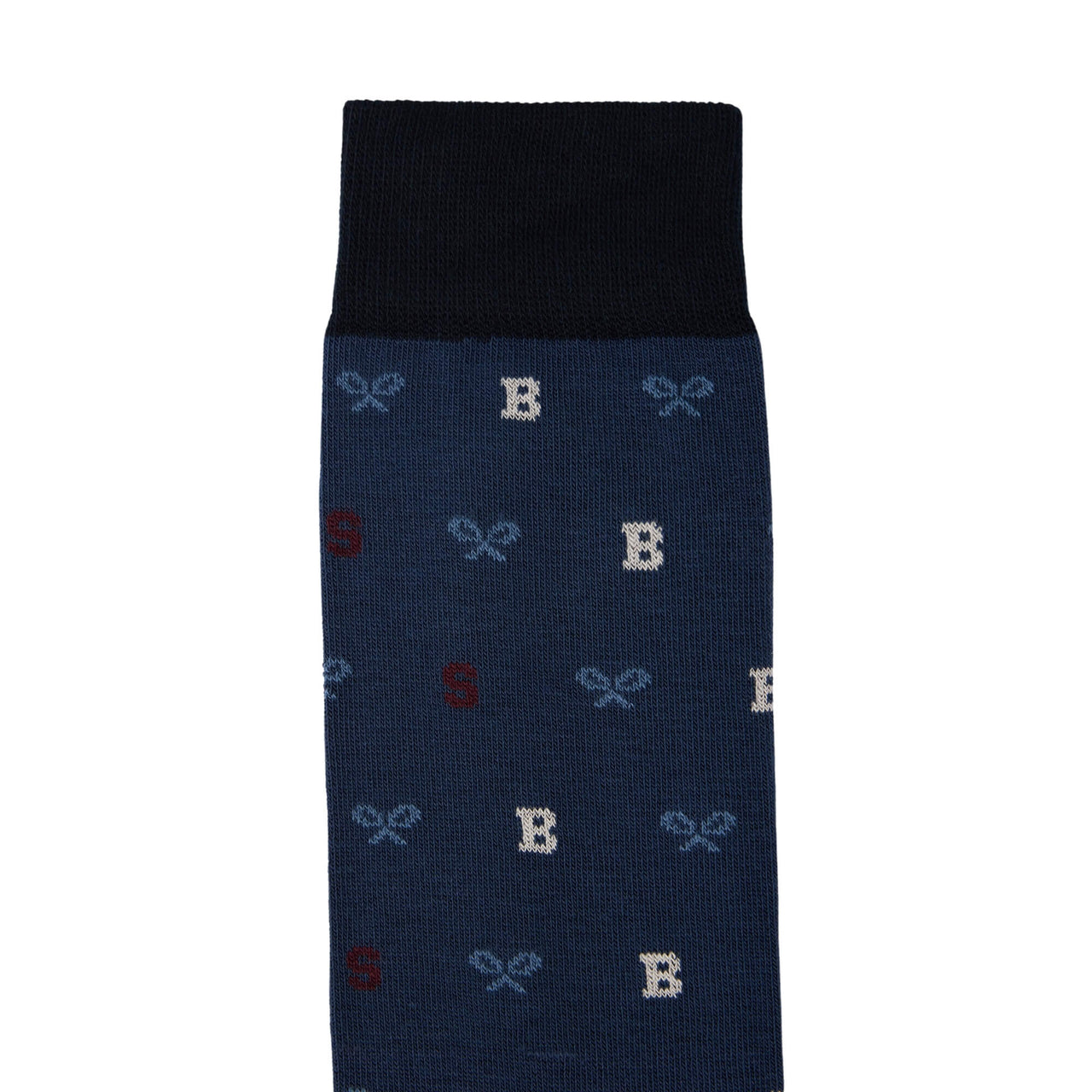 129597 Calcetines Silbon Hombre Motivos Letras Azul