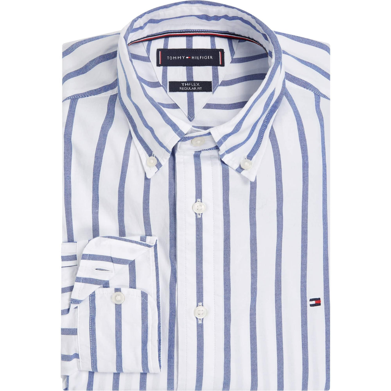 Mw0Mw375560Fa Camisas Tommy Hilfiger Hombre Flex Poplin Nautical Stp Shirt