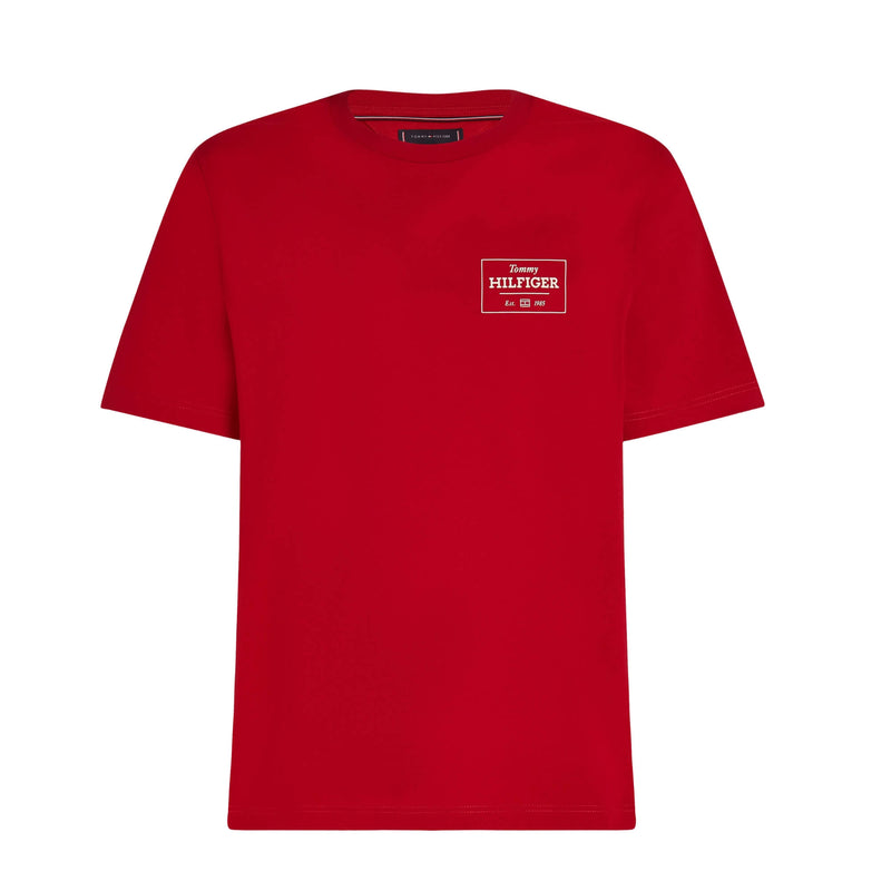 Tommy Hilfiger Camiseta Monotype Printed Label Tee · Rojo
