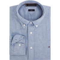 Thumbnail for Mw0Mw375740Gy Camisas Tommy Hilfiger Hombre Brushed Linen Solid Sf Shirt