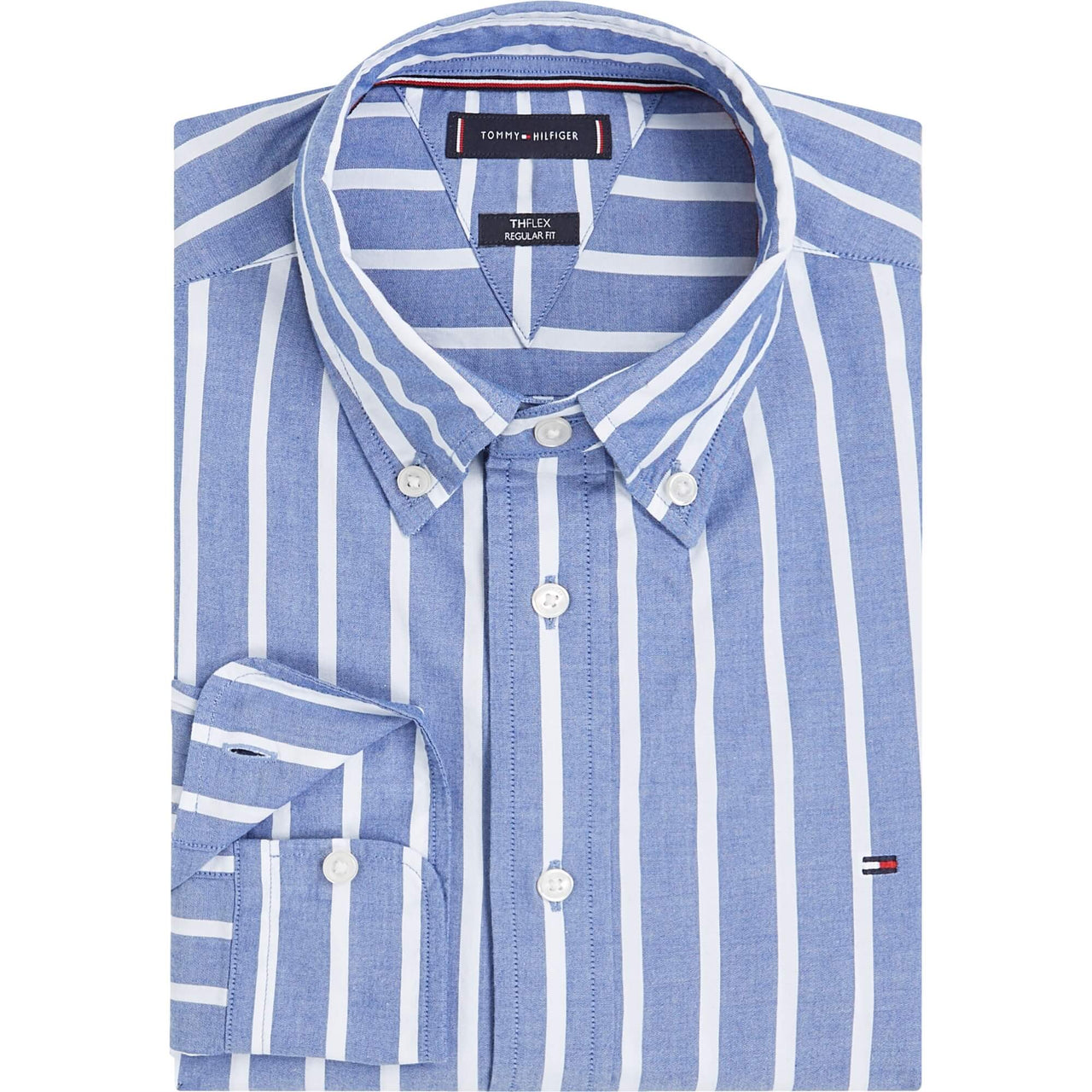 Mw0Mw375560Gz Camisas Tommy Hilfiger Hombre Flex Poplin Nautical Stp Shirt