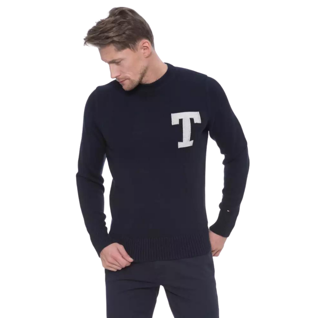 MW0MW07857 LOGO CNECK SWEATER TOMMY