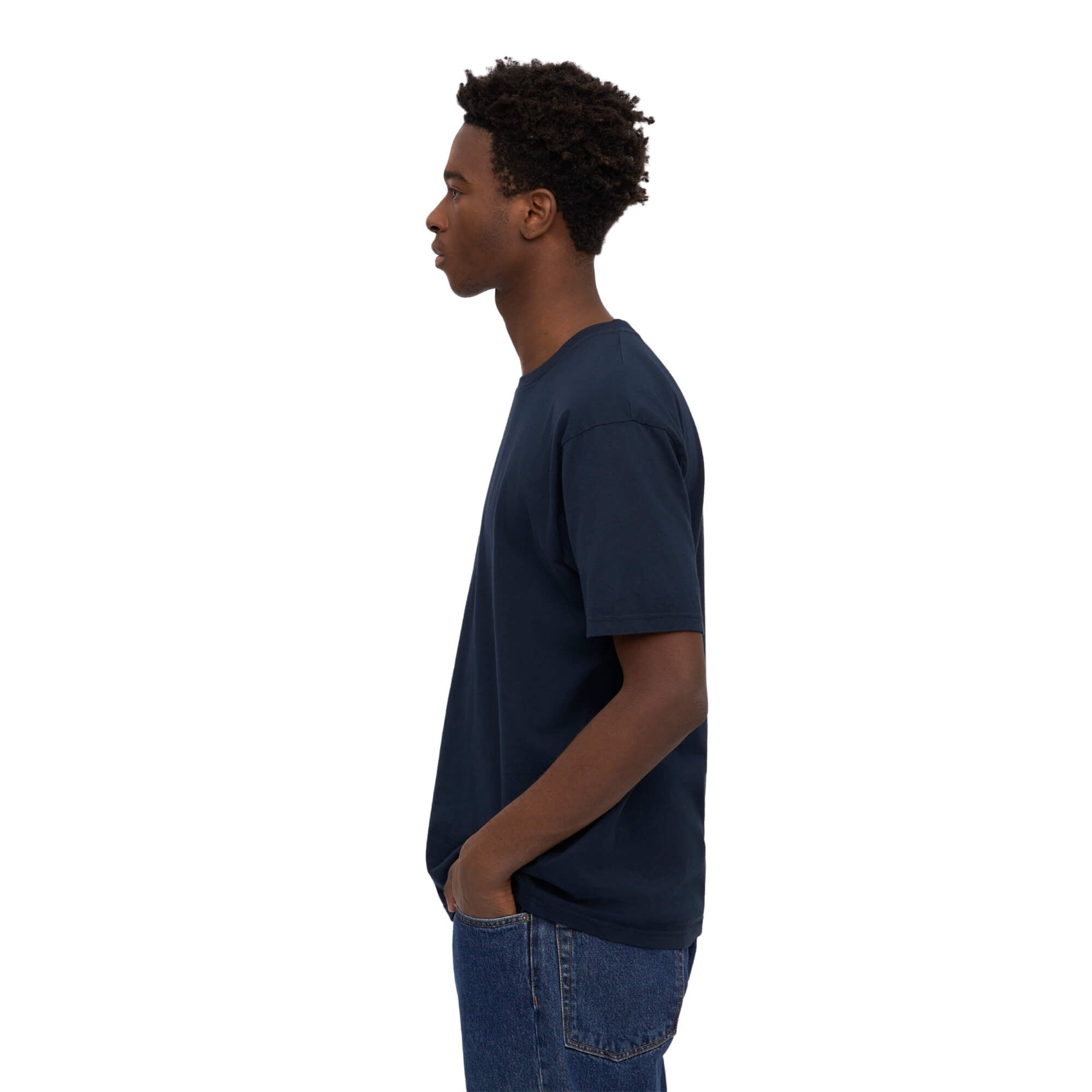 Camiseta Colorful Standard Hombre Classic Organic Azul Marino · imagen 3