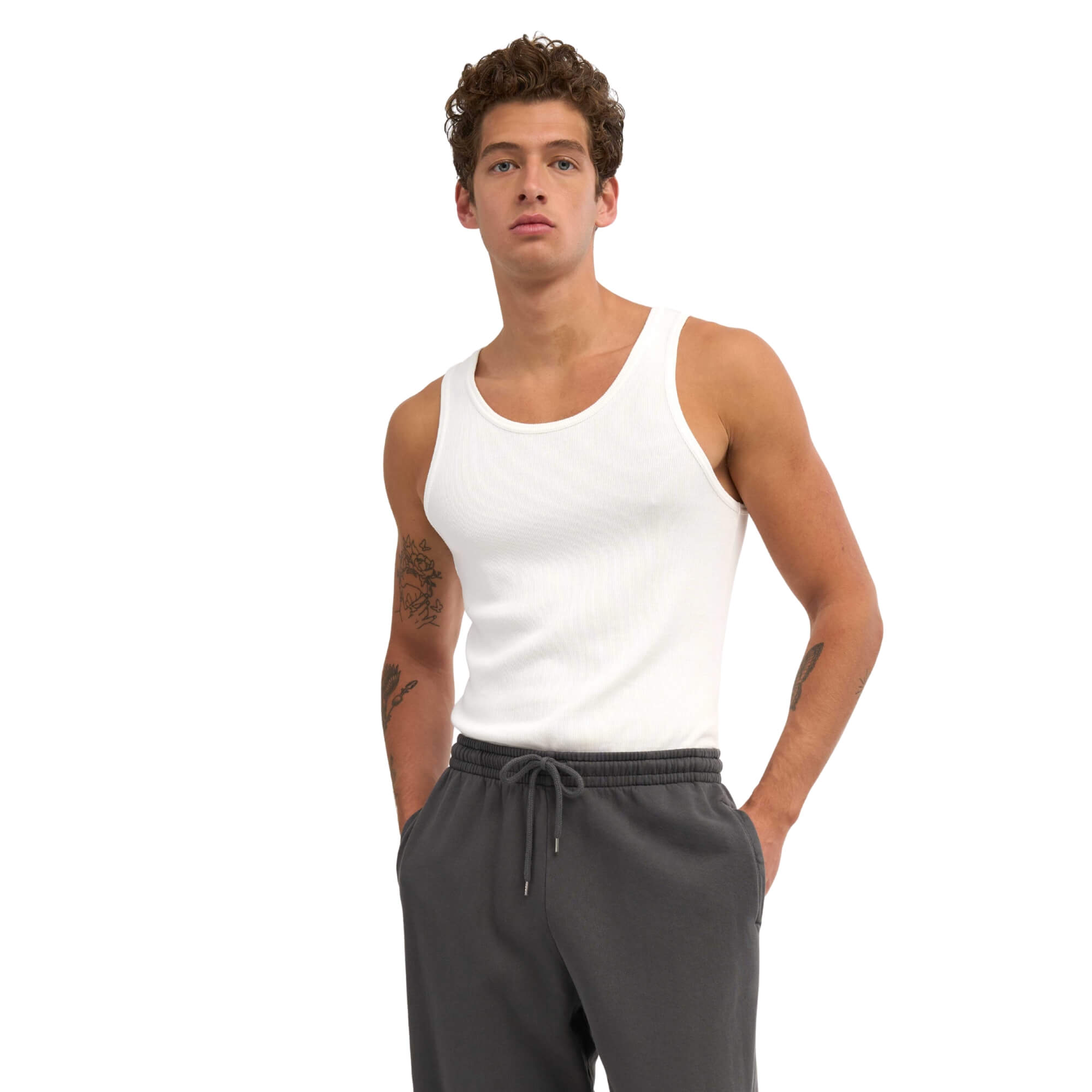 Camiseta Colorful Standard Hombre Organic Rib Tank Top Blanco · imagen 1