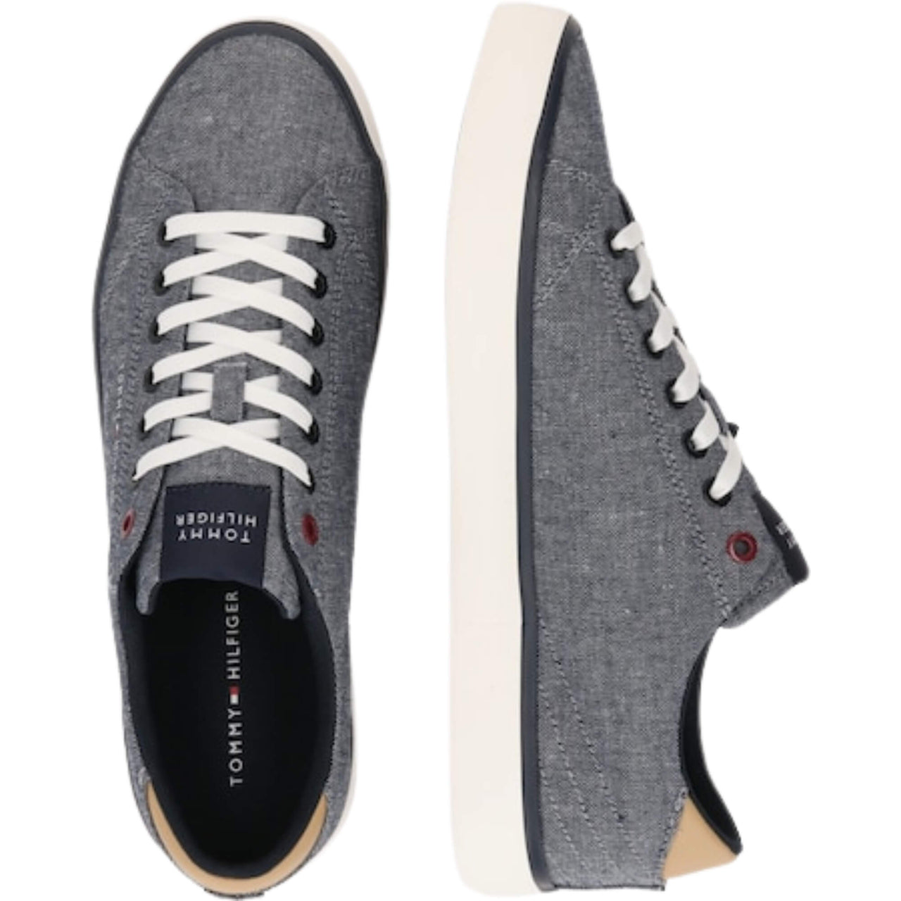 Fm0Fm04945Dw5 Zapatillas Tommy Hilfiger Hombre Th Hi Vulc Low Chambray