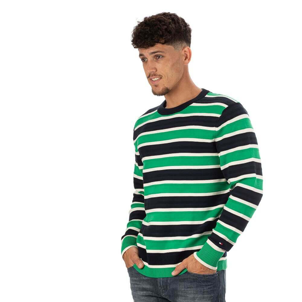 MW0MW11668 VARSITY STRIPED SWEATER