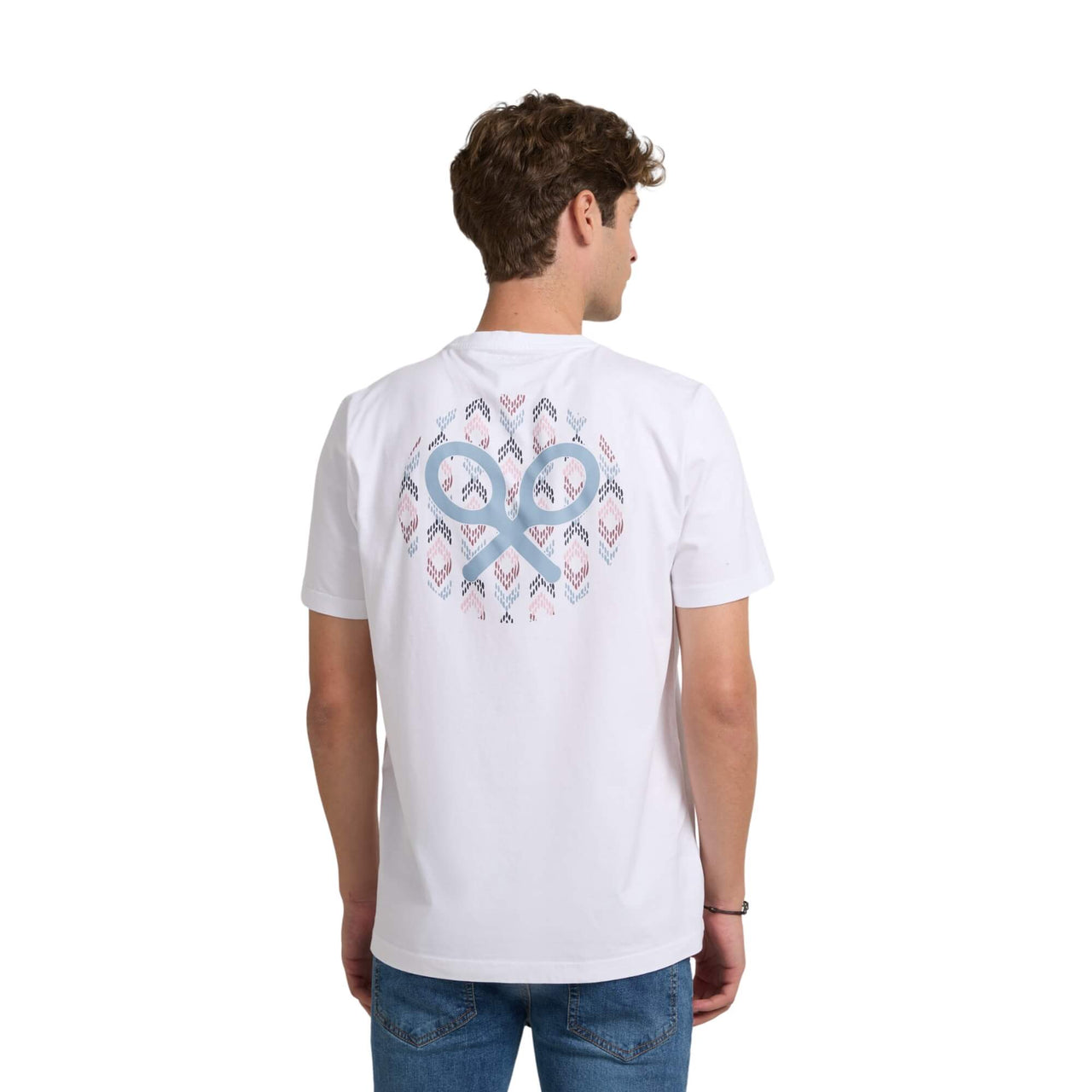 129953 Camisetas Silbon Hombre Circulo Etnico Blanca