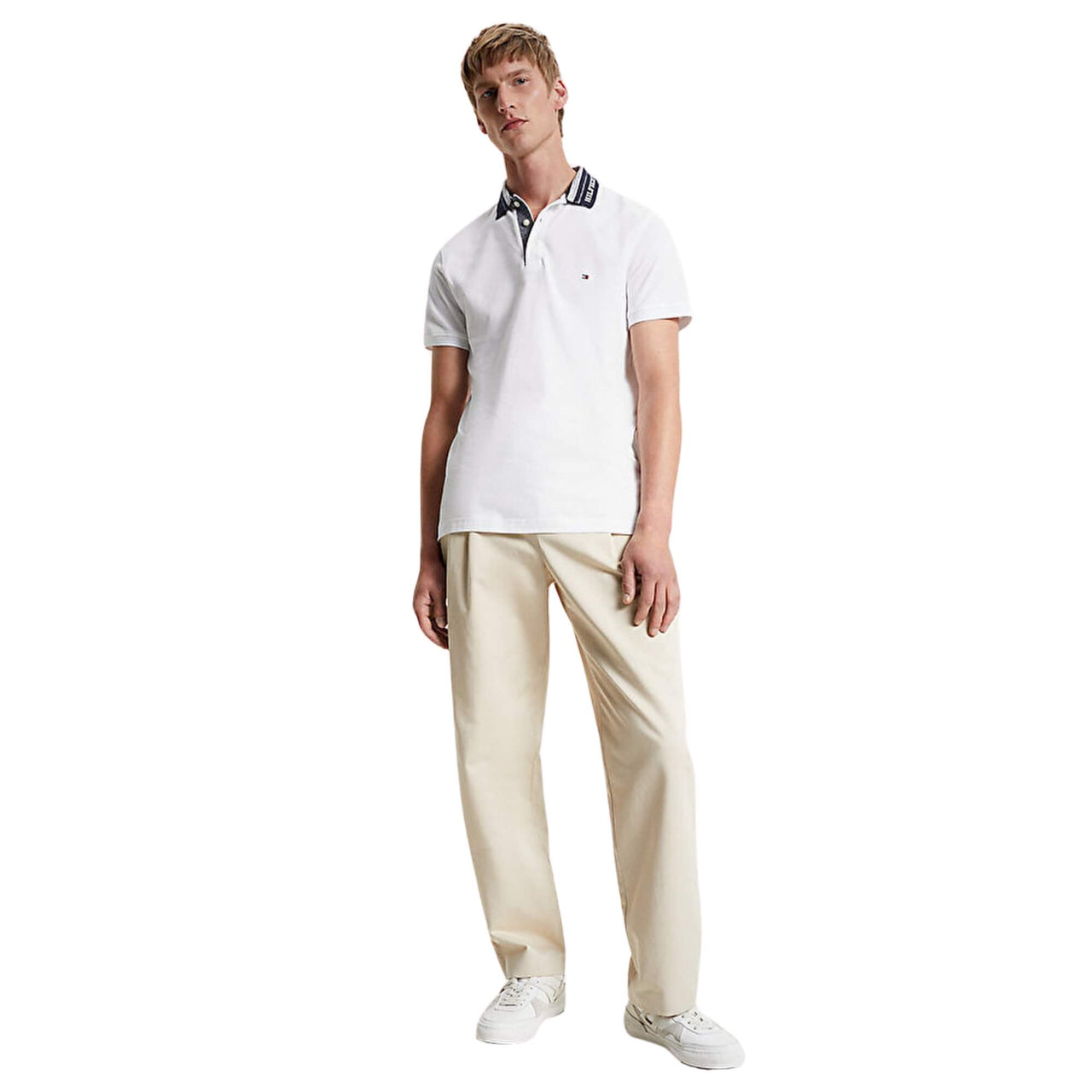 Mw0Mw31679Ybr Polos Tommy Hilfiger Hombre Mouline Contrast Nk Slim Polo