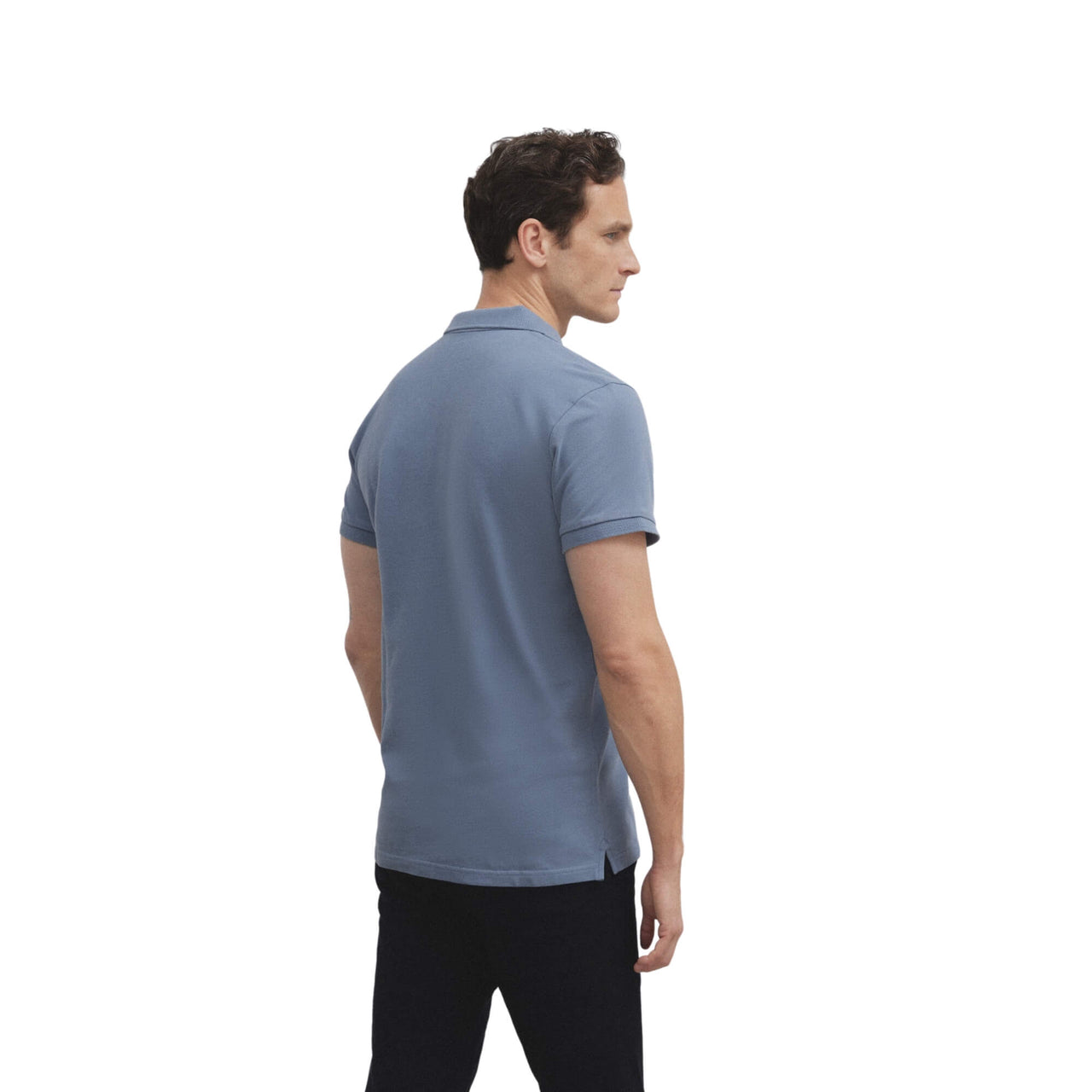 124656 Polos Silbon Hombre Polo Clasico Liso Azul Medio