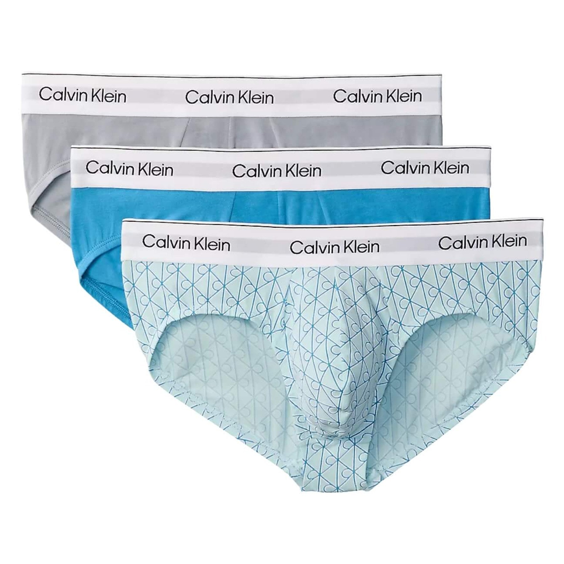 Calzoncillos Calvin Klein Hombre Hip Brief 3Pk · Negro Azul marino · imagen 2