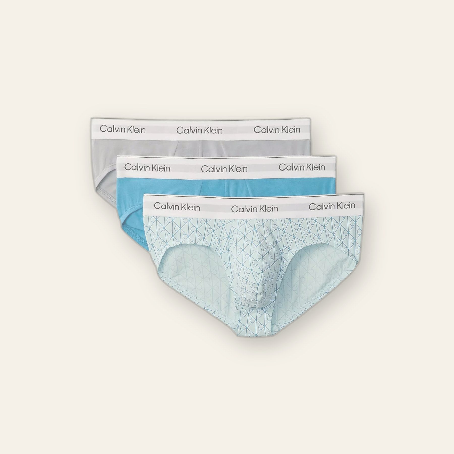 Calzoncillos Calvin Klein Hombre Hip Brief 3Pk · Negro Azul marino · imagen 4