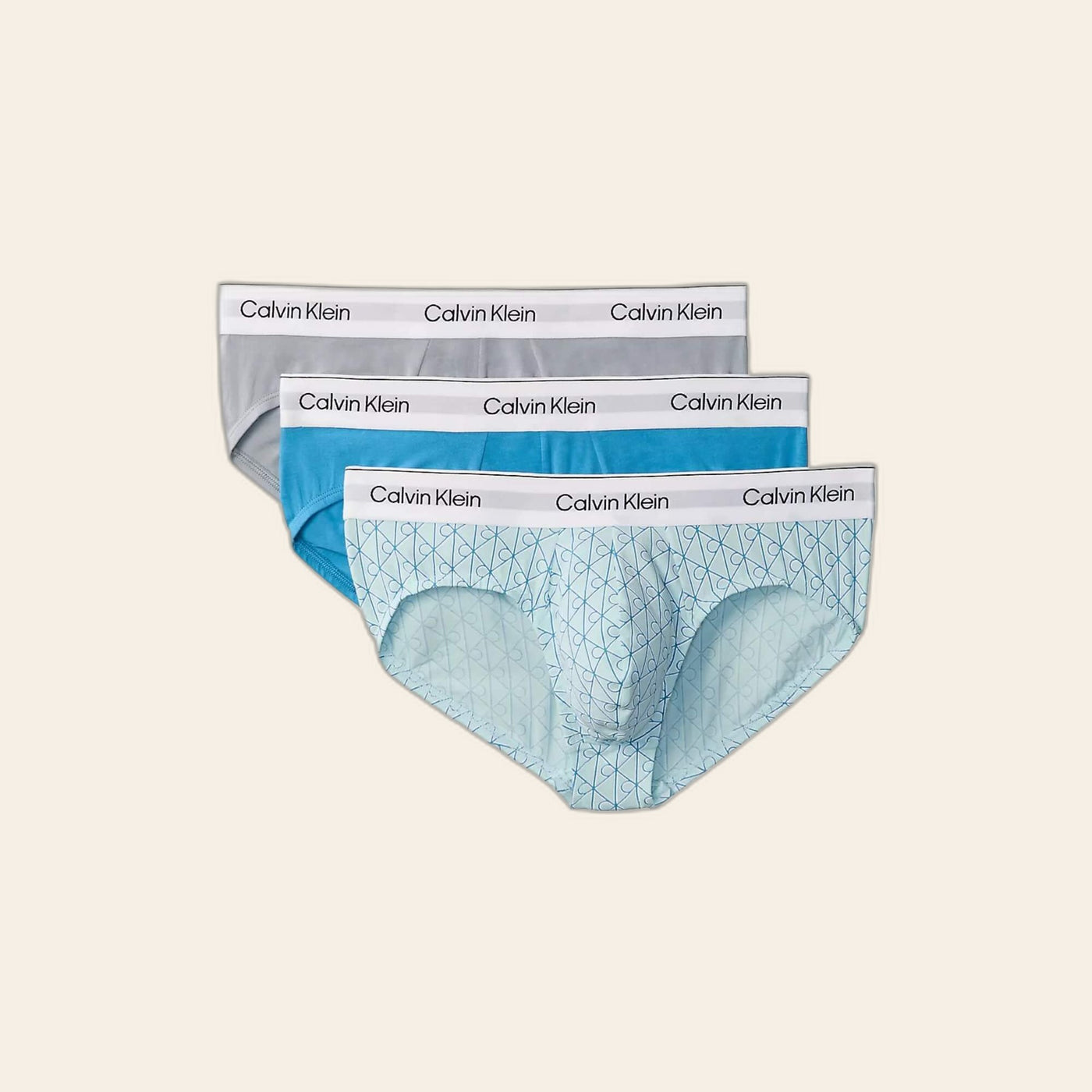 Calzoncillos Calvin Klein Hombre Hip Brief 3Pk · Negro Azul marino · imagen 3