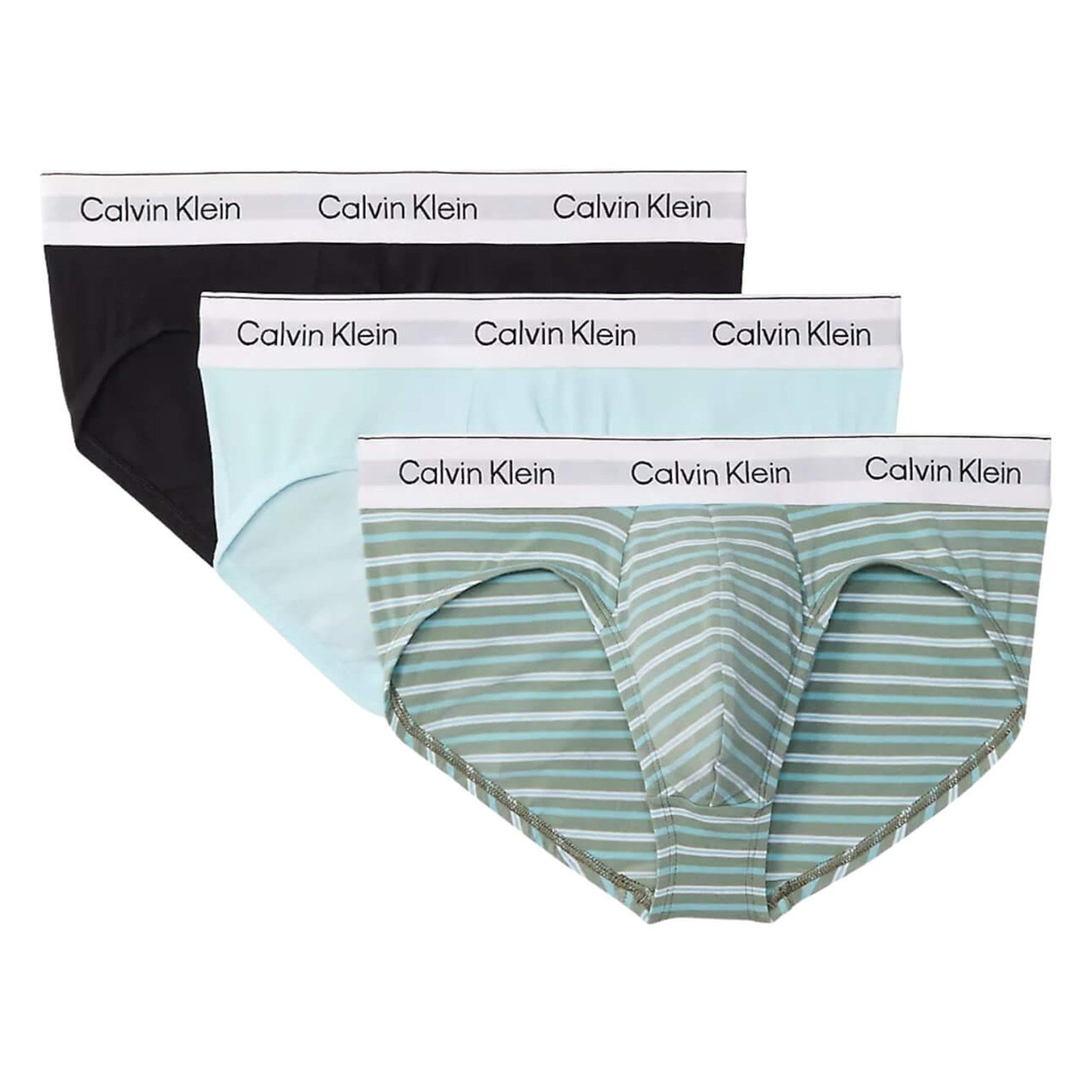 Calzoncillos Calvin Klein Hombre Hip Brief 3Pk · Negro Azul marino · imagen 8
