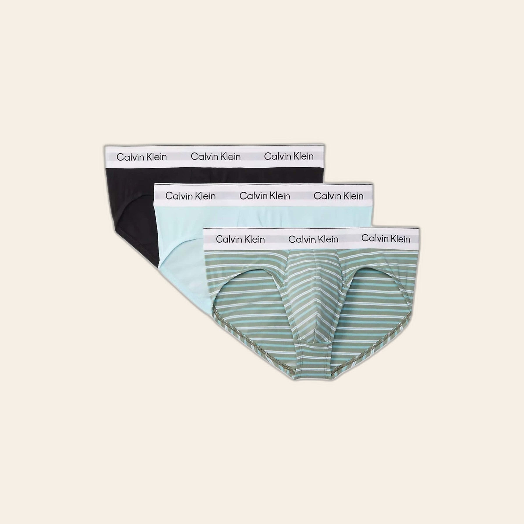 Calzoncillos Calvin Klein Hombre Hip Brief 3Pk · Negro Azul marino · imagen 9