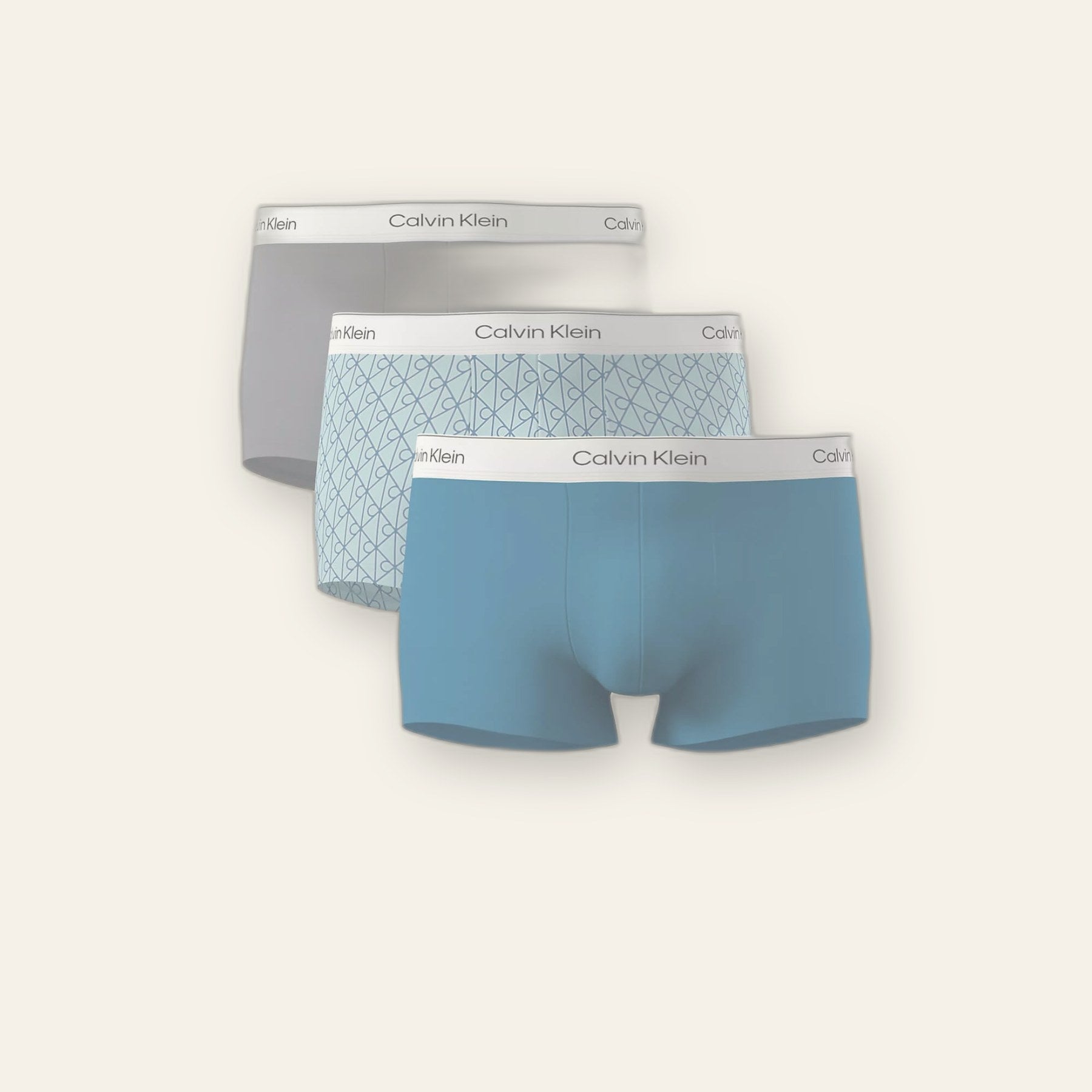 Calzoncillos Calvin Klein Hombre Low Rise Trunk 3Pk · Negro Gris · imagen 5