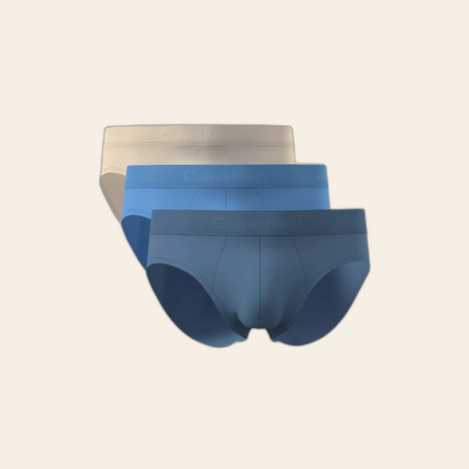 Calzoncillos Calvin Klein Hombre Hip Brief 3Pk · Negro Azul marino · imagen 13