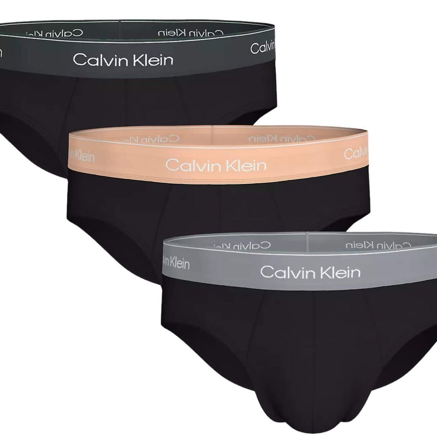 Calzoncillos Calvin Klein Hombre Hip Brief 3Pk · Negro Azul marino · imagen 5