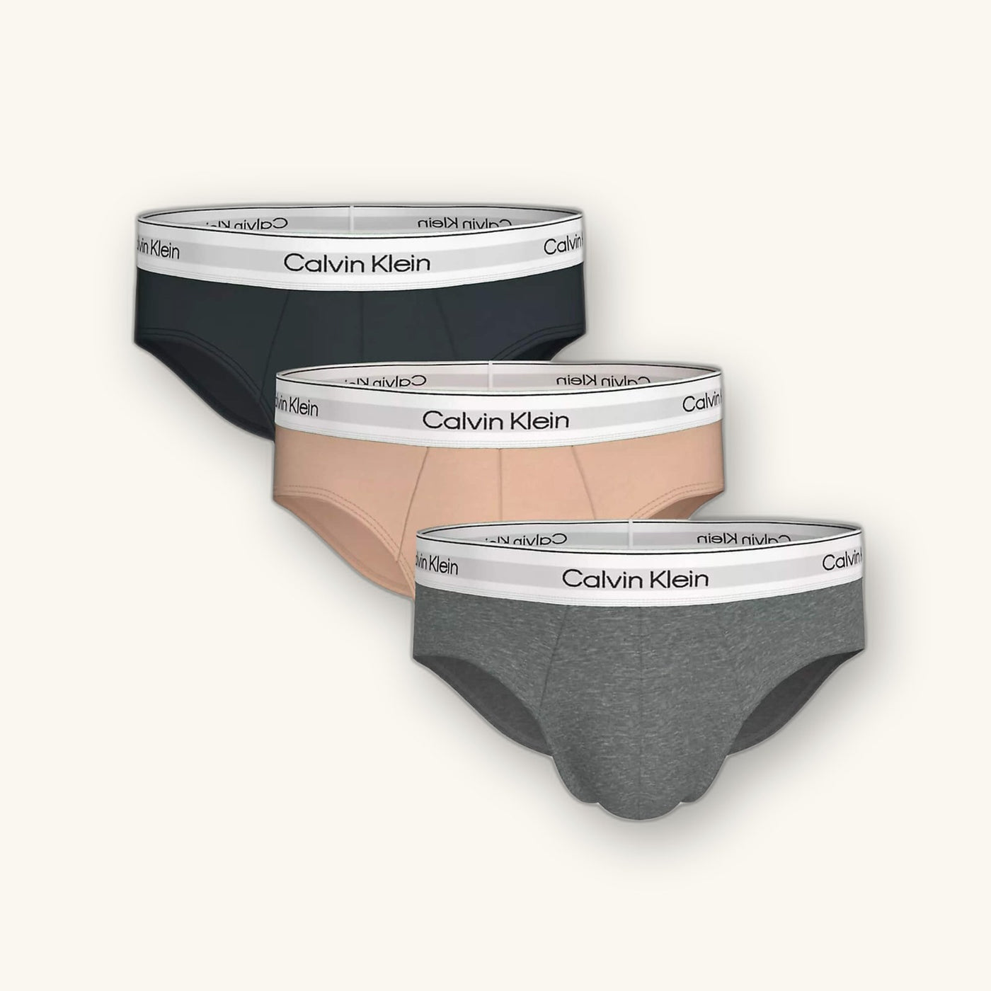 Calzoncillos Calvin Klein Hombre Hip Brief 3Pk · Negro Azul marino · imagen 15