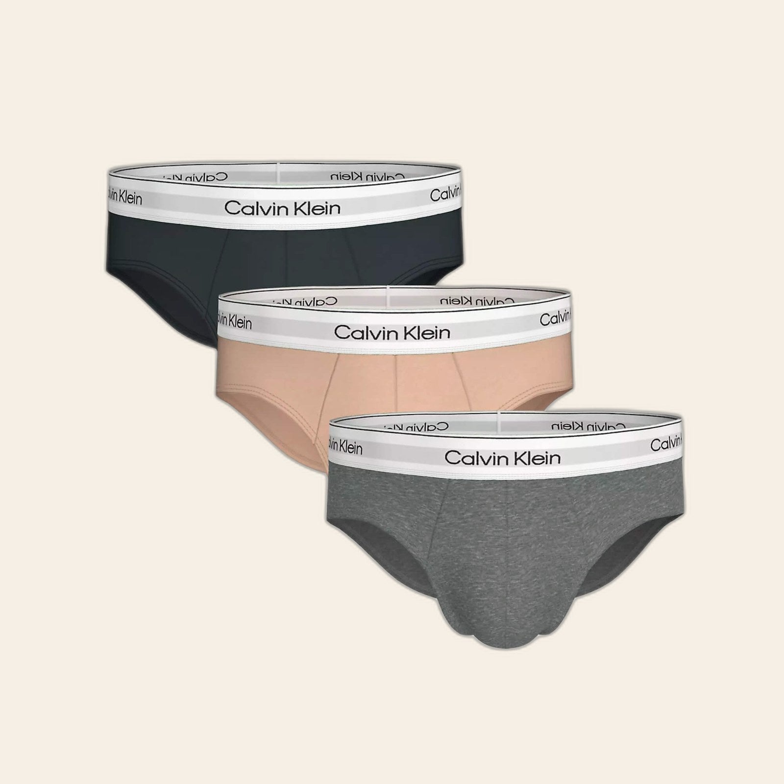 Calzoncillos Calvin Klein Hombre Hip Brief 3Pk · Negro Azul marino · imagen 17