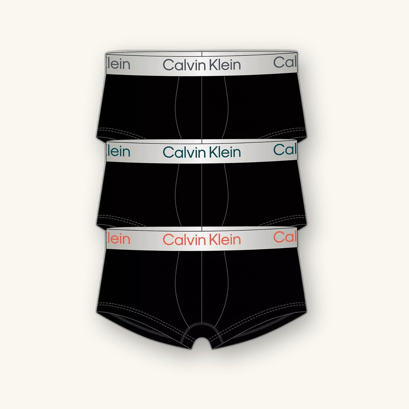 Calzoncillos Calvin Klein Hombre Low Rise Trunk 3Pk · Negro Gris · imagen 12