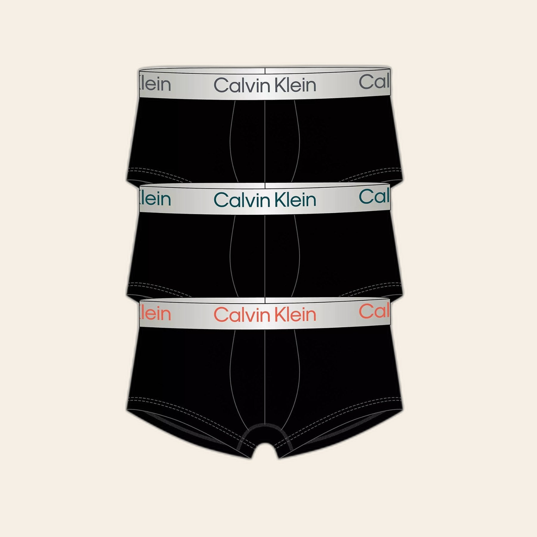 Calzoncillos Calvin Klein Hombre Low Rise Trunk 3Pk · Negro Gris · imagen 11
