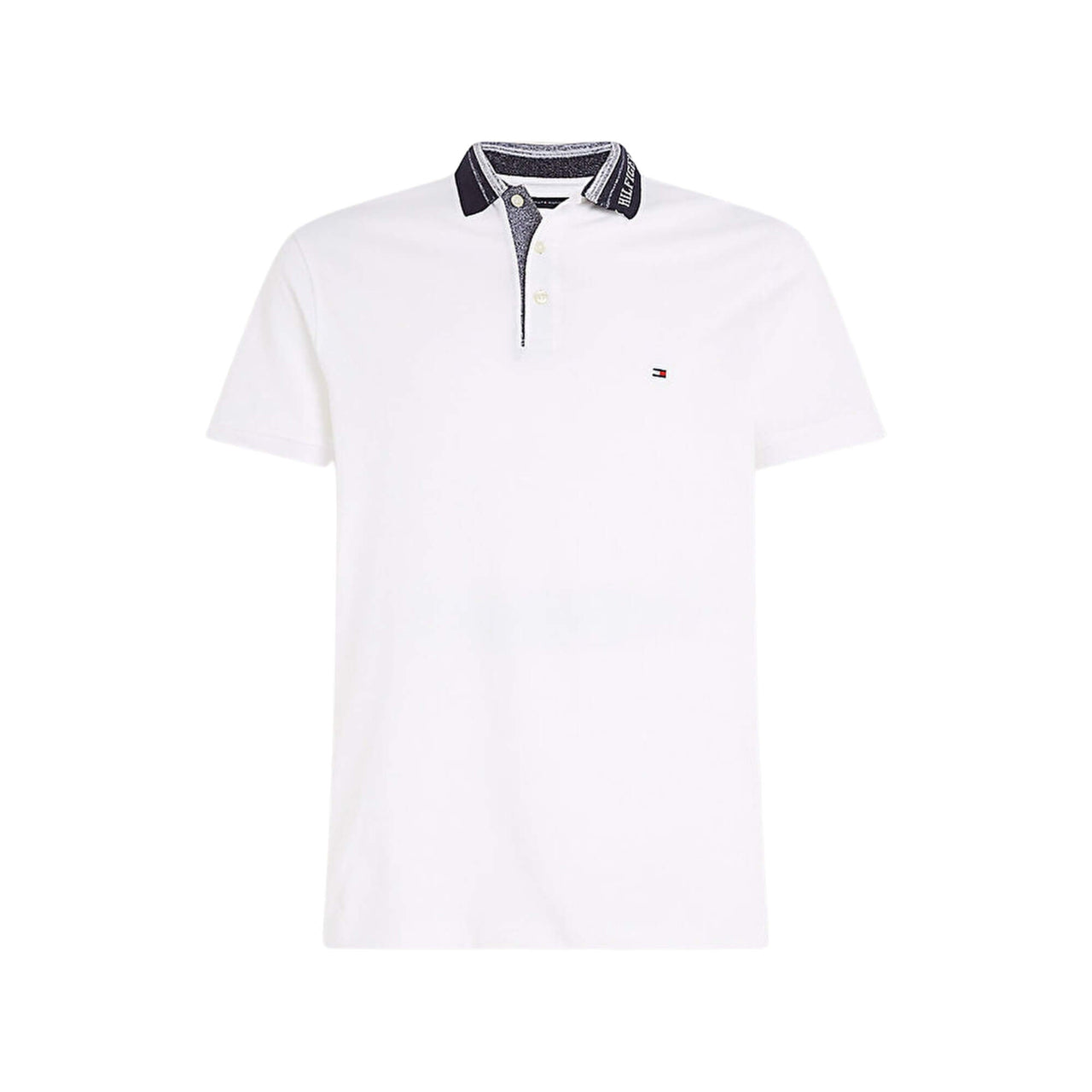 Mw0Mw31679Ybr Polos Tommy Hilfiger Hombre Mouline Contrast Nk Slim Polo