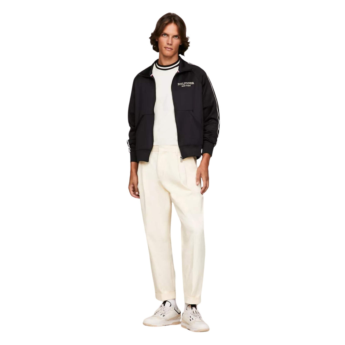 Sudadera Tommy Hilfiger Hombre Monotype Track Zip Through - Negro · imagen 2