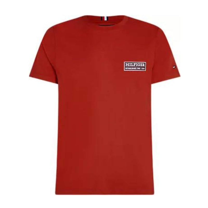 Camisetas Tommy Hilfiger Hombre Printed Badge Tee · Rojo