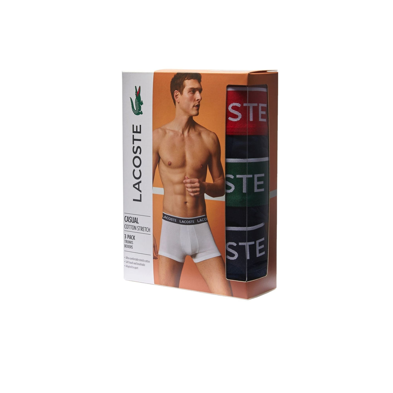 5H3401HY0 Calzoncillo boxer lacoste 5h3401 - pack trunk