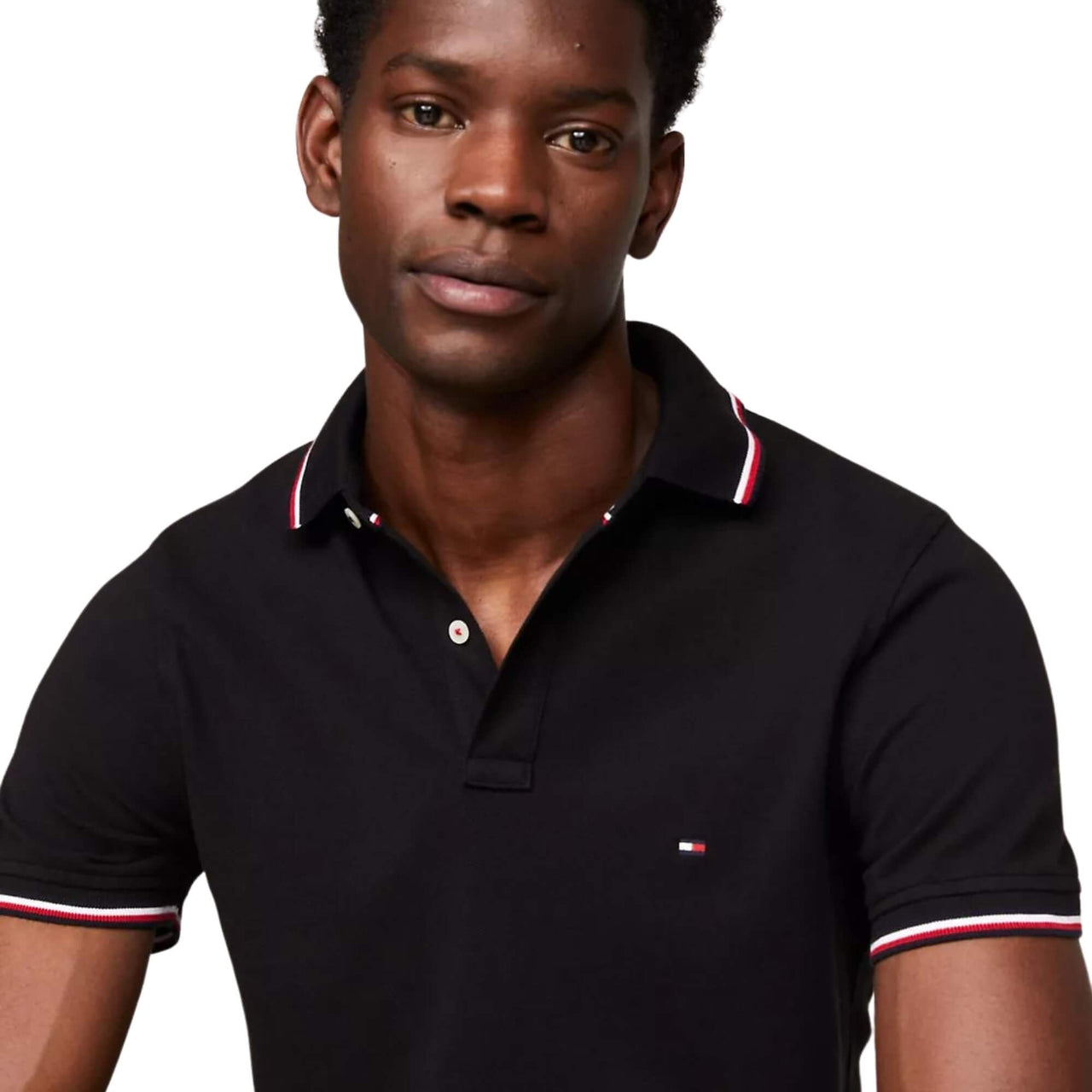 Mw0Mw13080Bds Polos Tommy Hilfiger Hombre Core Tommy Tipped Slim Polo