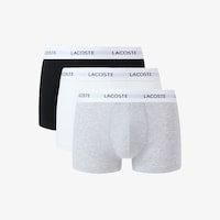 3-Pack Stretch Cotton Trunks Black/White-Silver Chine 5H5150-00 | Lacoste · imagen 1