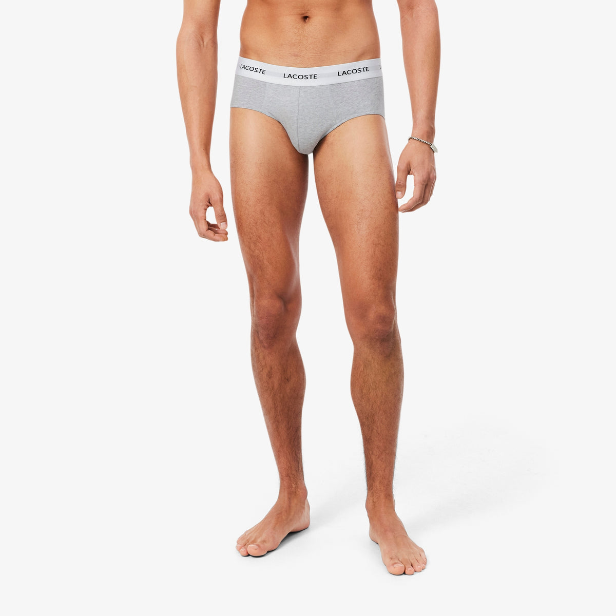Pack 3 Slips Algodón Stretch Negro/Blanco-Gris Jaspeado 8H5702 | Lacoste · imagen 2