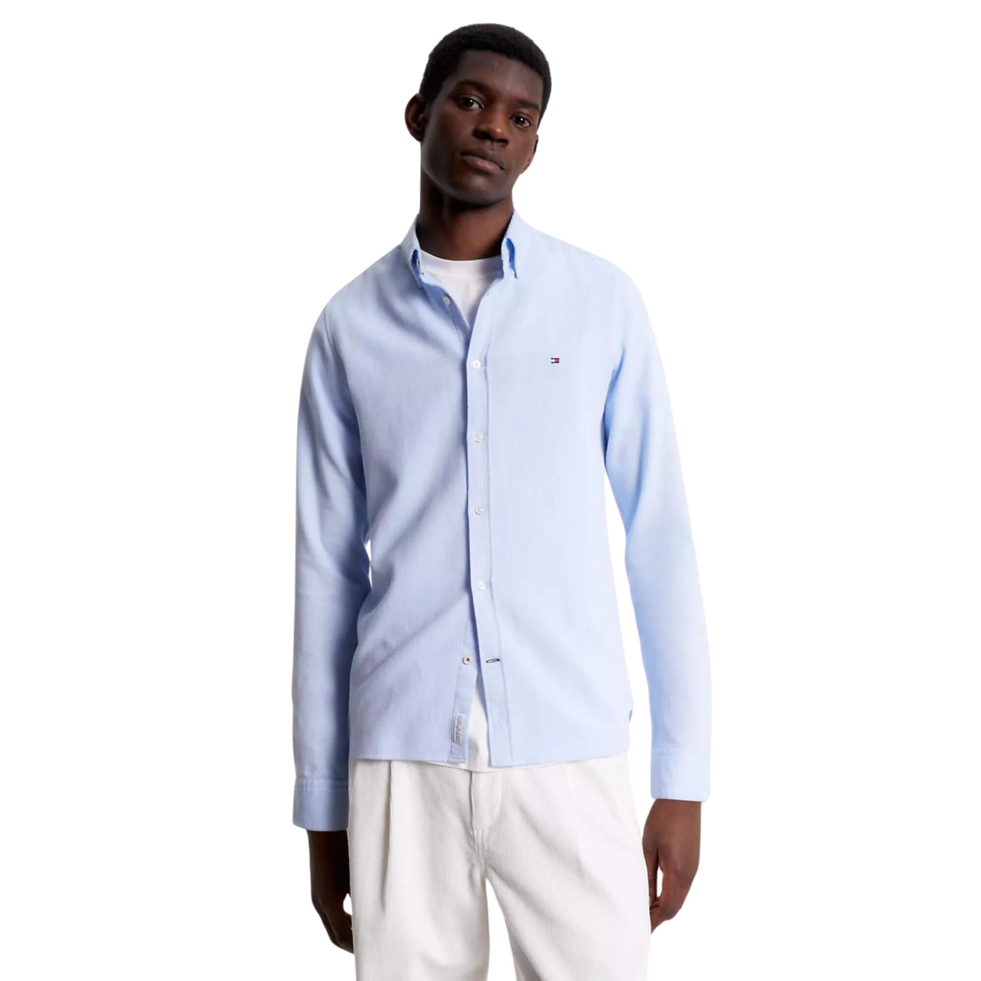 Camisa Tommy Hilfiger Hombre Brushed Dobby Slim Fit · imagen 1
