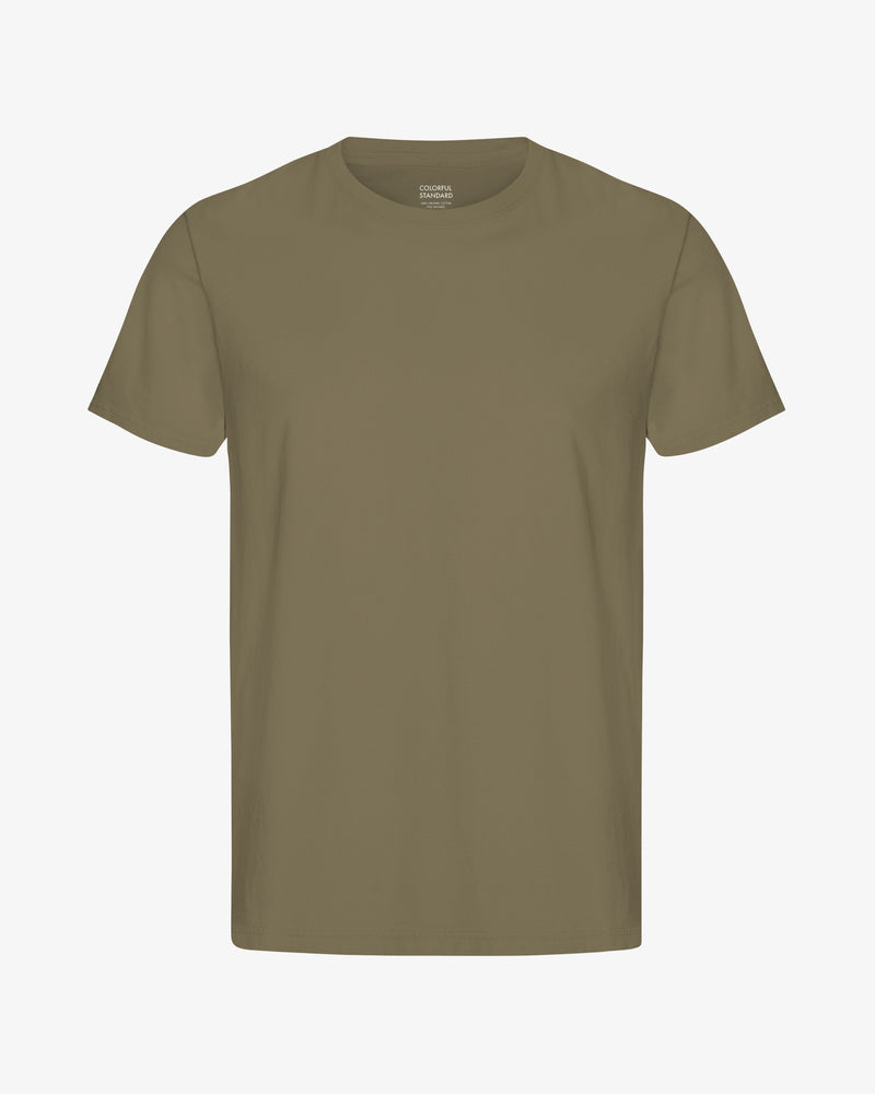 Camiseta Clasica Organica Verde Oliva Empolvado | Colorful Standard