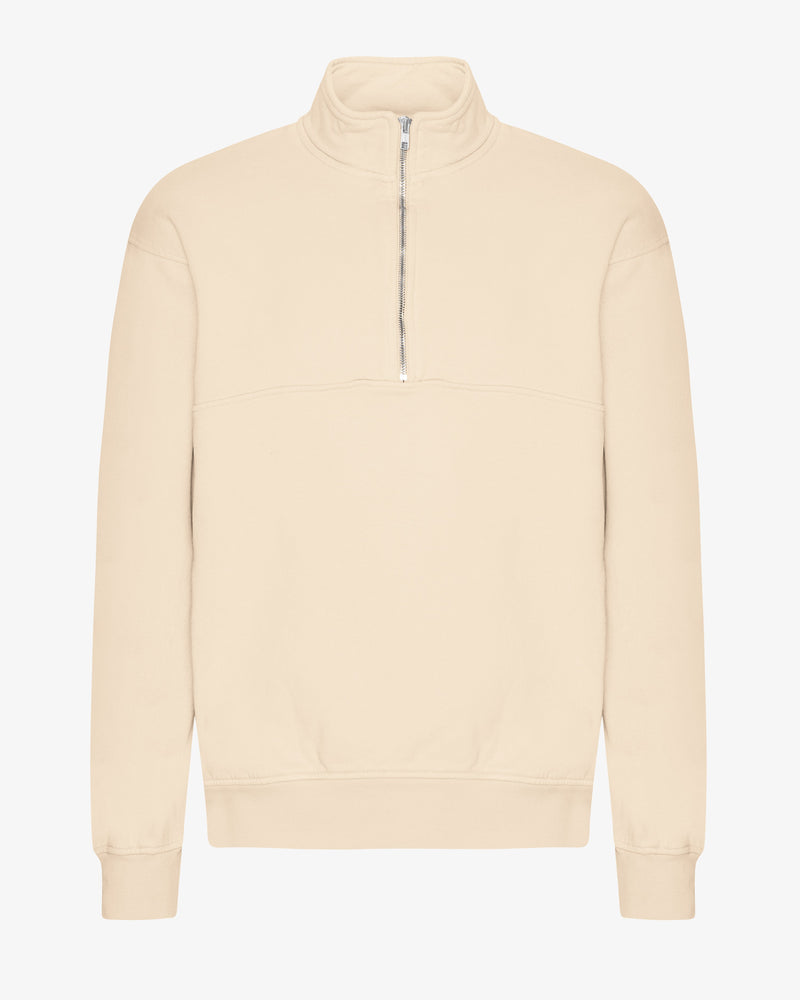 Jersey Quarter Zip Organico Blanco Marfil | Colorful Standard