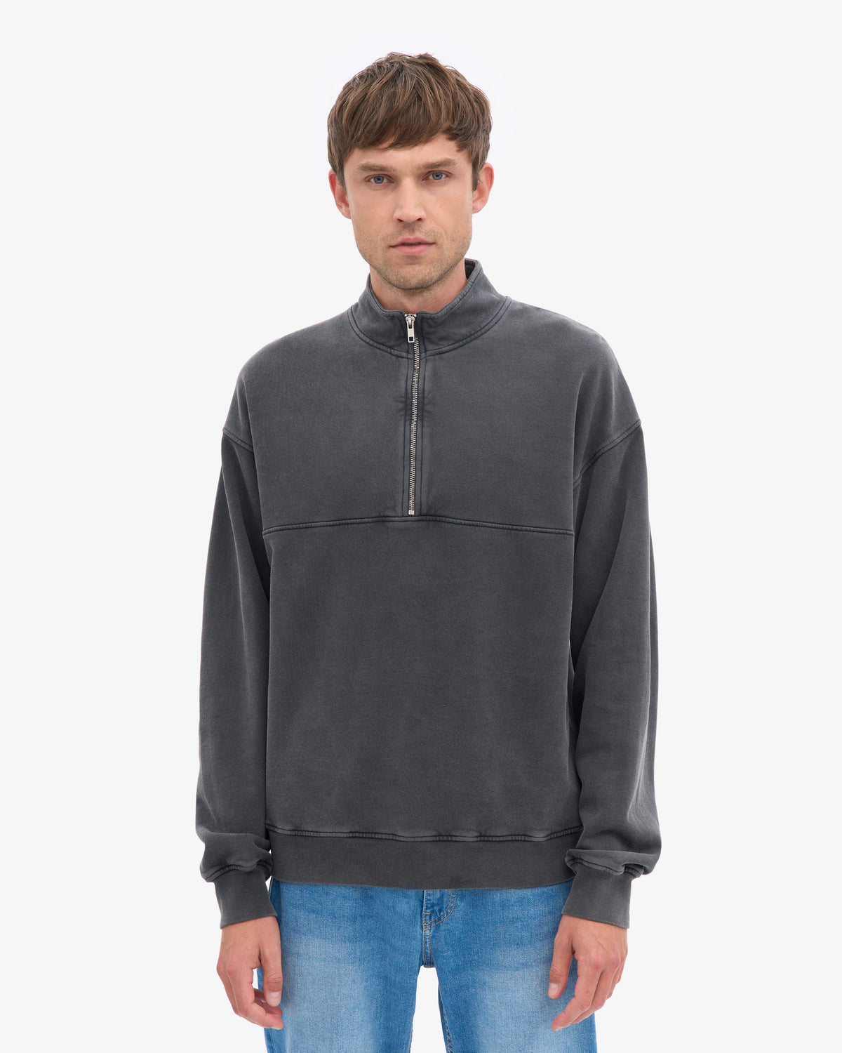 Jersey Quarter Zip Organico Negro Desgastado | Colorful Standard · imagen 2