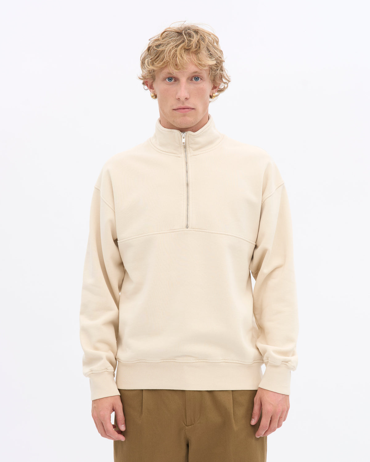 Jersey Quarter Zip Organico Blanco Marfil | Colorful Standard · imagen 2