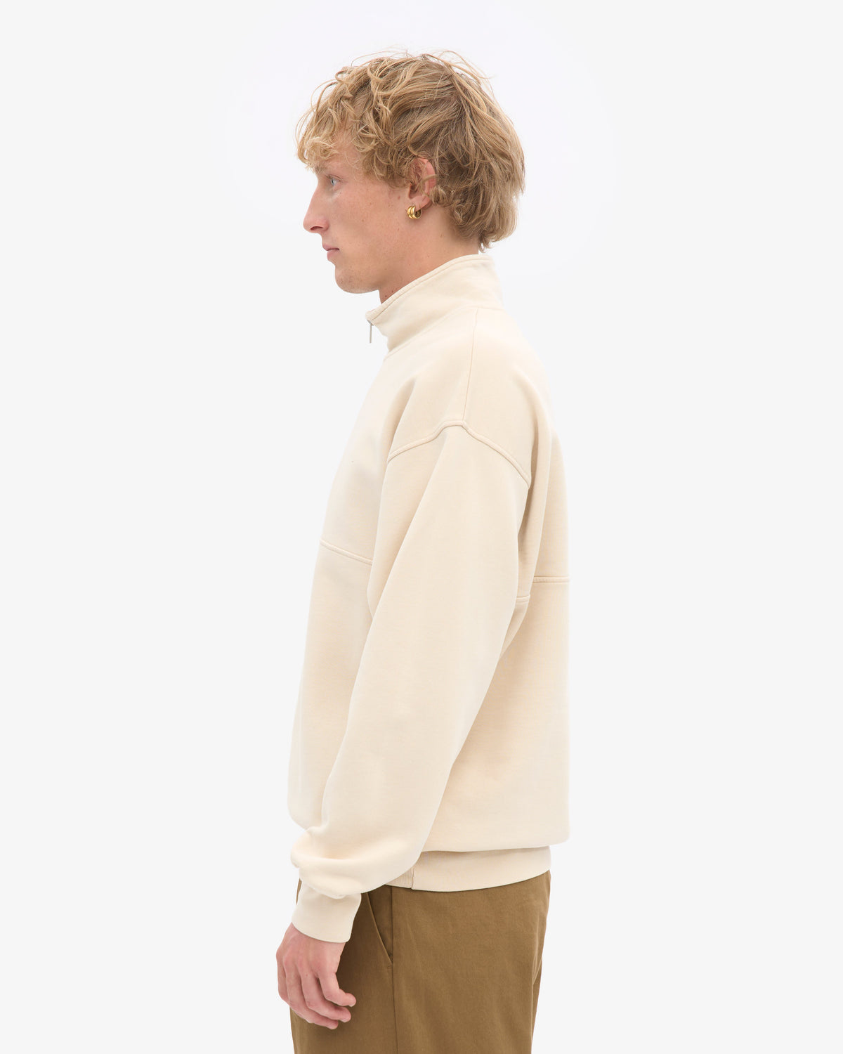 Jersey Quarter Zip Organico Blanco Marfil | Colorful Standard · imagen 3