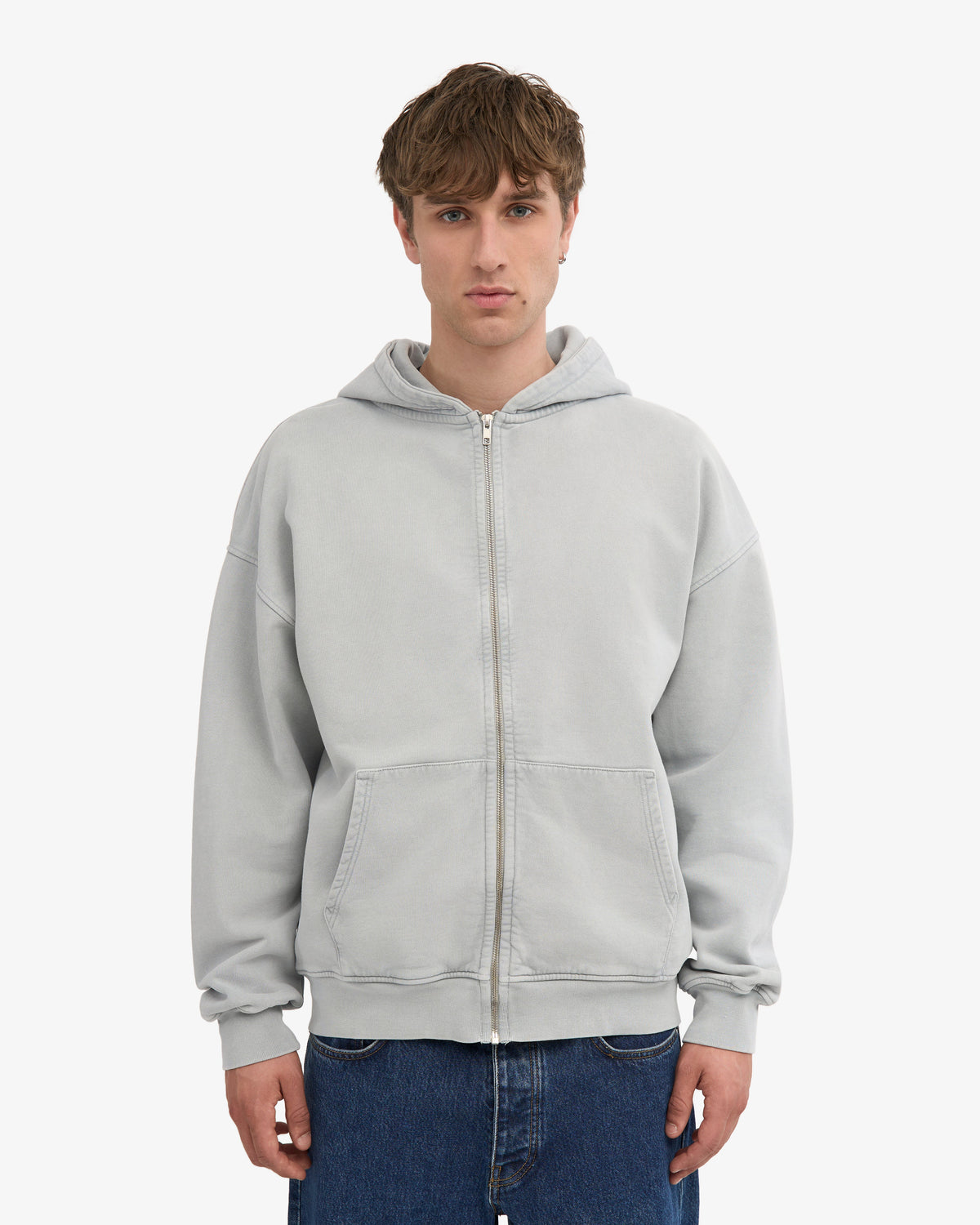 Sudadera con Capucha Oversized Organica Gris Desgastado | Colorful Standard · imagen 2