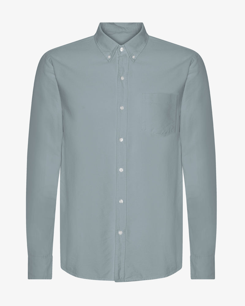 Camisa Button Down Organica Azul Acero | Colorful Standard