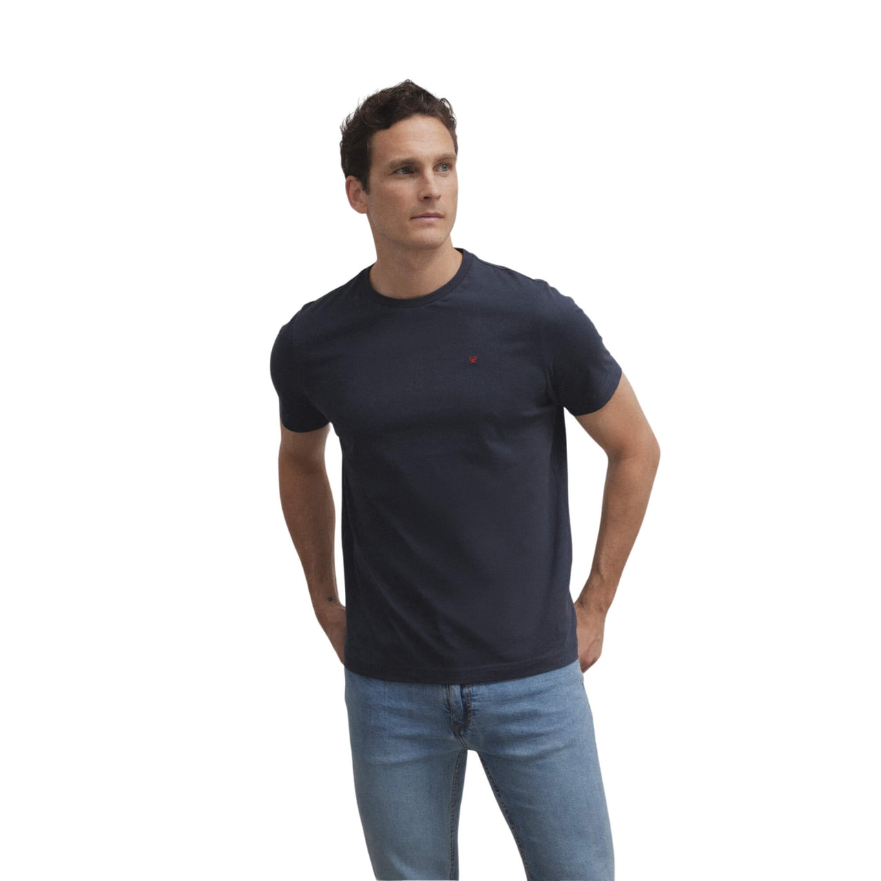 Camisetas Silbon Hombre Minilogo Azul Marino