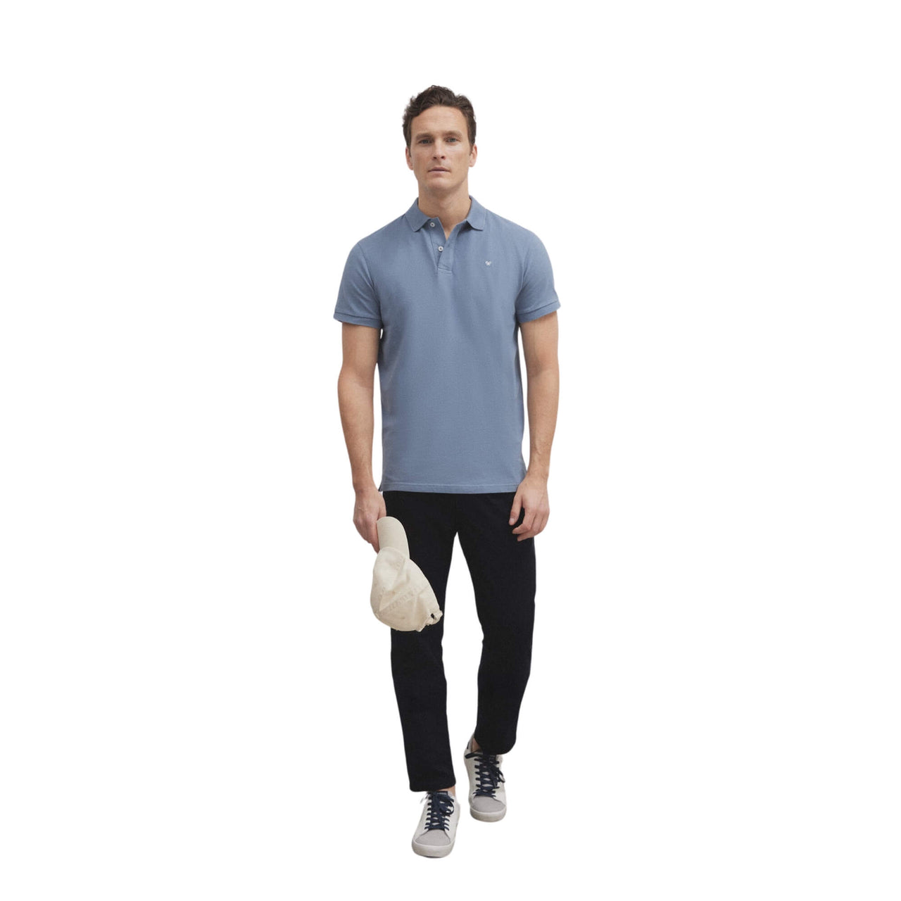 124656 Polos Silbon Hombre Polo Clasico Liso Azul Medio