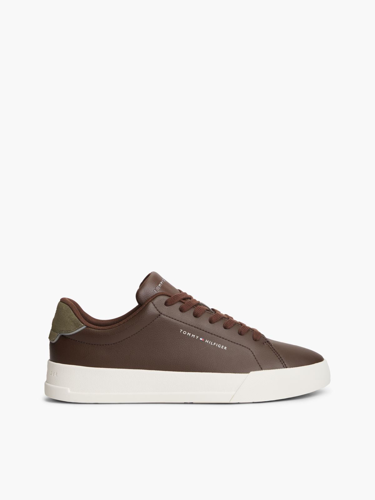 Zapatillas TH Court Piel Cacao/Oliva | Tommy Hilfiger · imagen 1